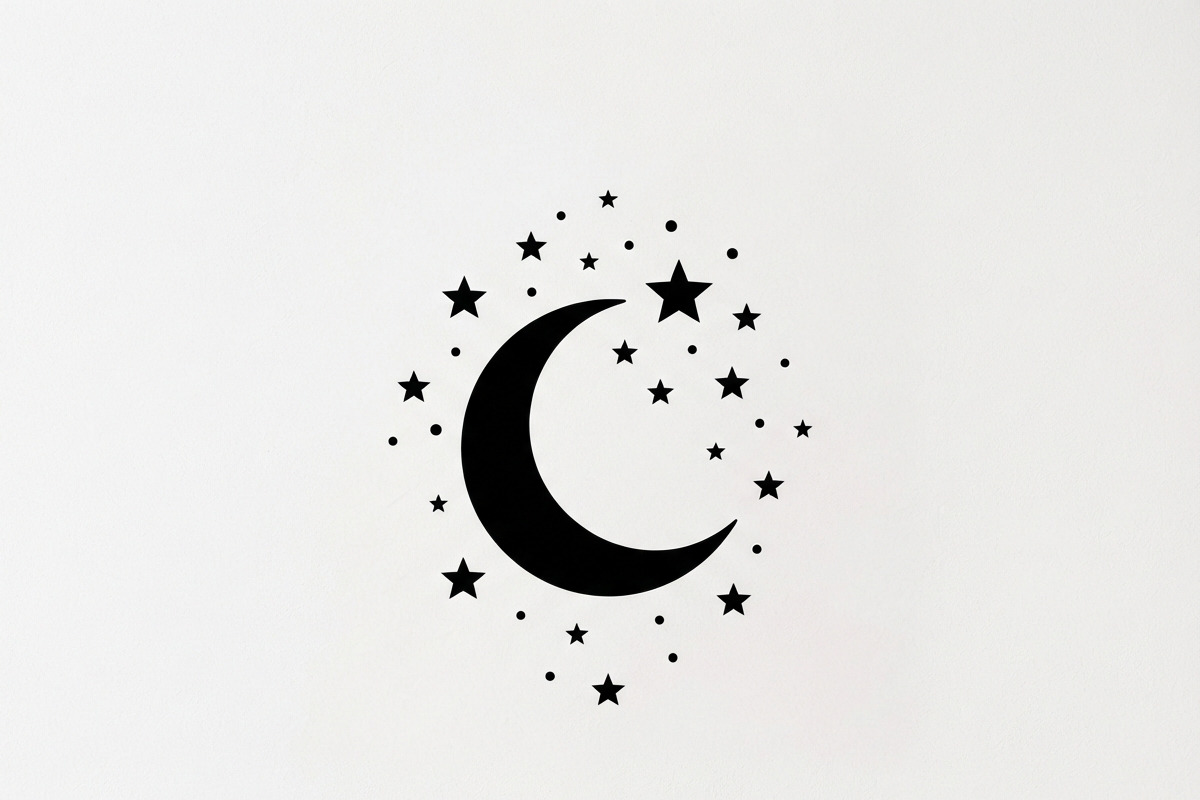 50 Crescent Moon with Stars, an Empty State Illustration by Amazin_art (Photo 21 of 47)