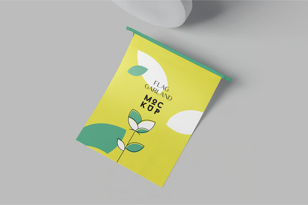 Garland Flag Mockups, an Advertising Mockup by megostudi0 (Photo 6 of 7)