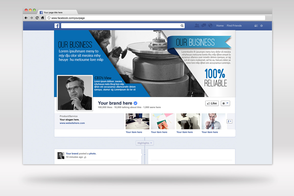 10 Facebook Timeline Cover Bundle, a Templates & Theme by Business Flyers (Photo 4 of 11)