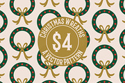 Christmas Wreath Vector Pattern, a Pattern Graphic by K McCormack Designs (Thumbnail 1 of 4)