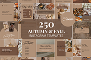 Autumn Instagram Templates, a Social Media Template by SociallyyCreative (Thumbnail 1 of 10)