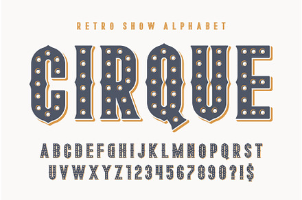 Retro circus alphabet design, an Illustration by Revelstockart