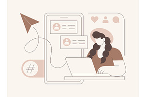 Interacting with followers isolated, a Person Illustration by Visual Generation