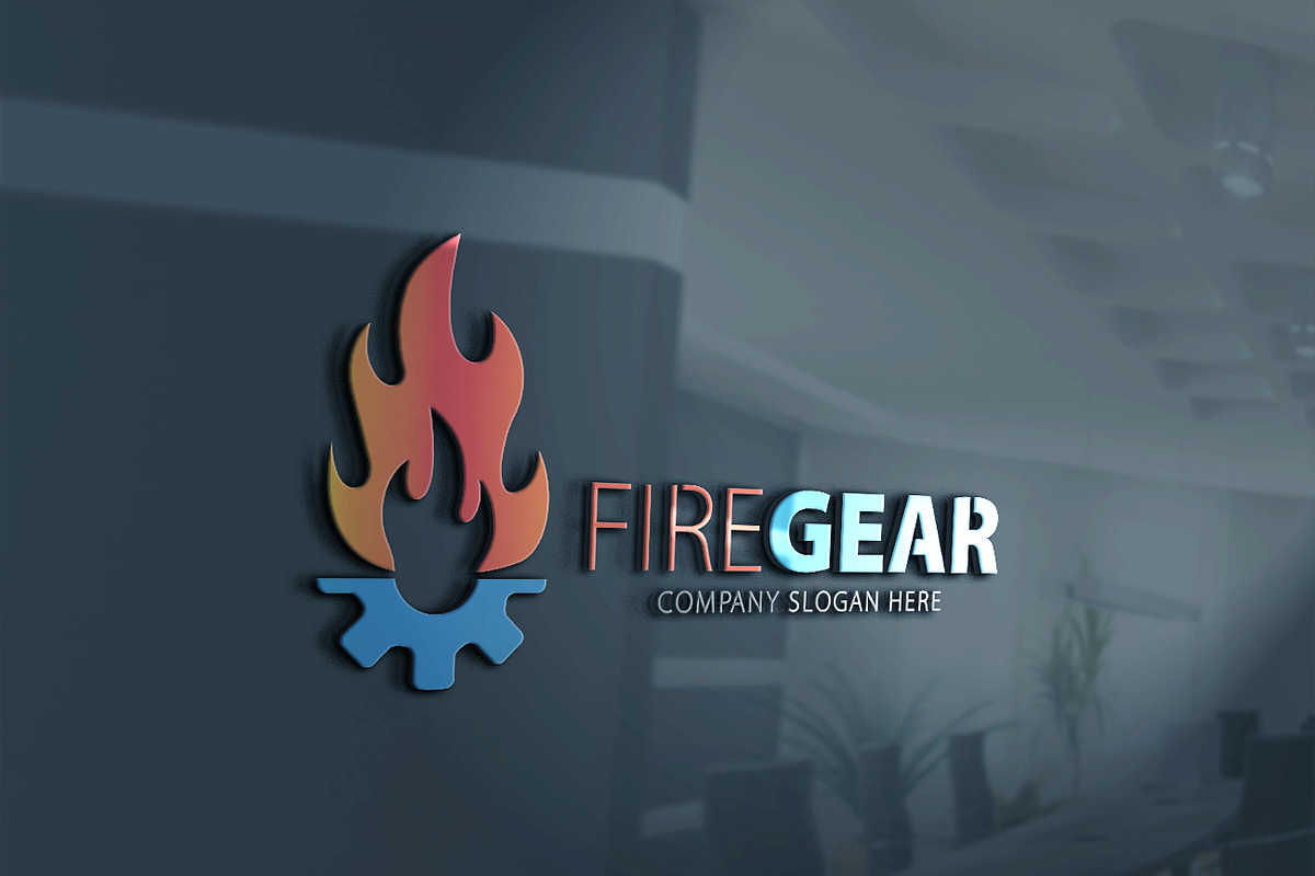 Fire Gear Logo, a Branding & Logo Template by Creative Dezing (Photo 1 of 4)
