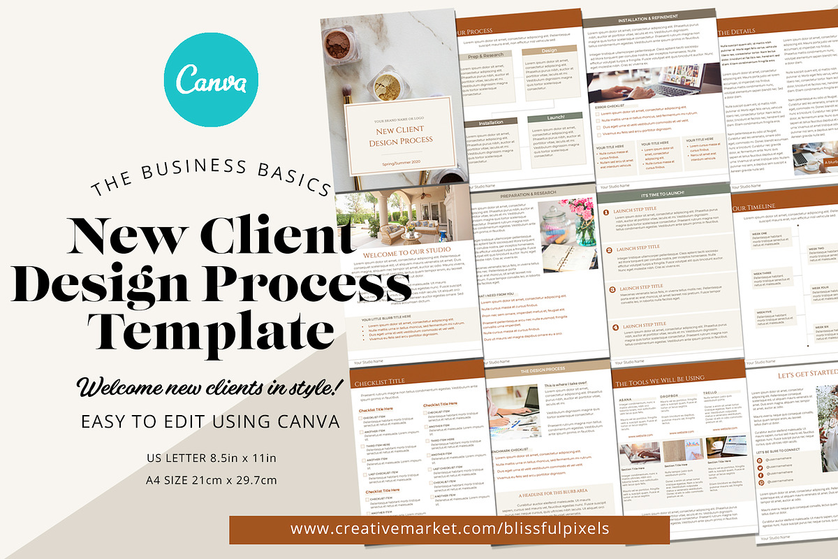 New Client Design Process Template, a Templates & Theme by Blissful Pixels (Photo 1 of 4)