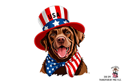 Patriotic Labrador PNG Bundle, a Graphic by Clipart Bloom (Thumbnail 5 of 11)