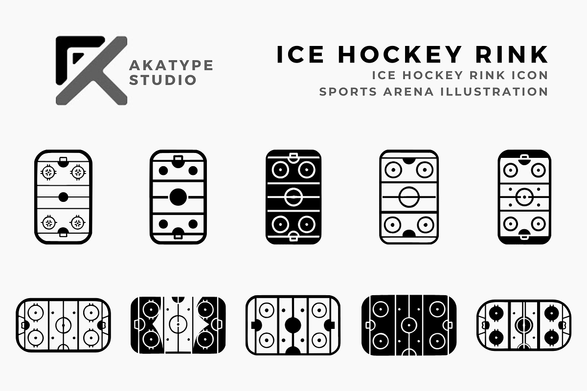 Ice Hockey Rink Icon, a Solid Icon by Akatype Studio (Photo 1 of 3)