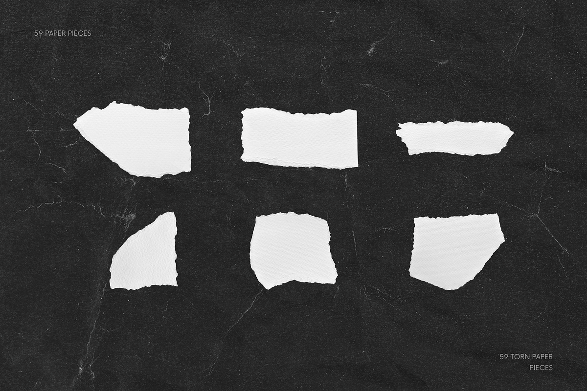 59 White Torn Paper Textured Pieces, a Texture Graphic by Ksuview (Photo 5 of 13)