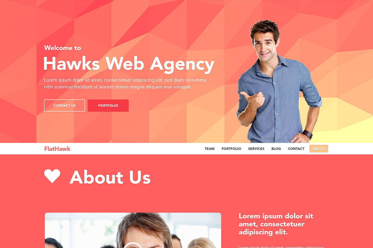 Hawks - 7 Flat PSD Templates preview 2