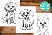 Puppy Coloring Pages for Kids, a Brochure Template by LA Design (Thumbnail 6 of 10)