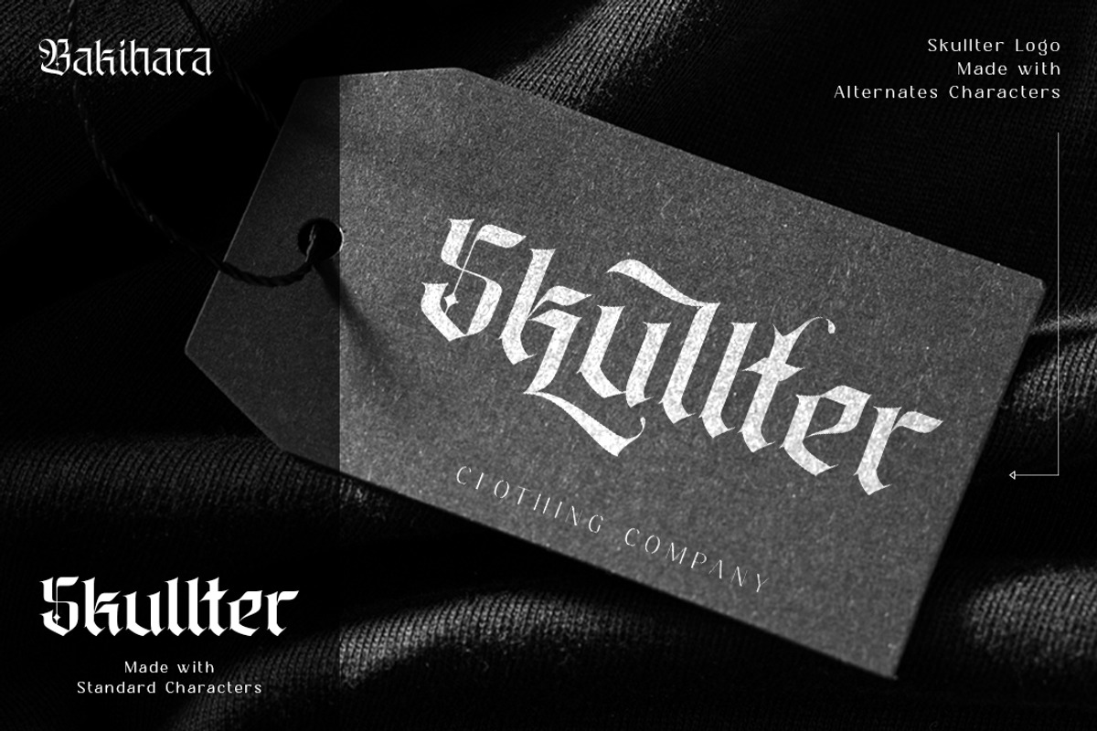 Bakihara - Blackletter Font Family, a Blackletter Font by Ekahermawan (Photo 3 of 13)