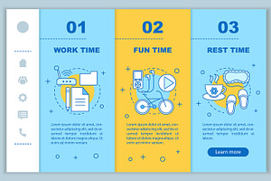 Time management mobile web pages, an App Template by IMG Visuals