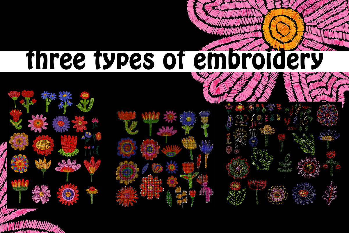 70s craft flower-embroidery&patterns, an Illustration by okchizh (Photo 3 of 10)