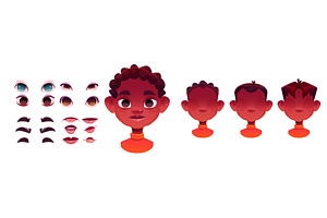 African boy avatar constructor, a Person Illustration by art PVP - market