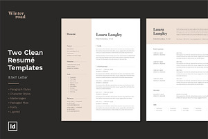 Two Clean Resume Templates