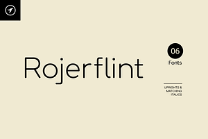 ROJERFLINT - Unique Font Family