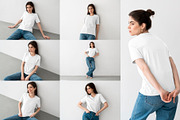 Woman T-Shirt Mockup Bundle, a Shirt Mockup by Moixo studio (Thumbnail 8 of 10)