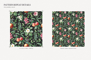 Elegant Botanical Pattern & Plants