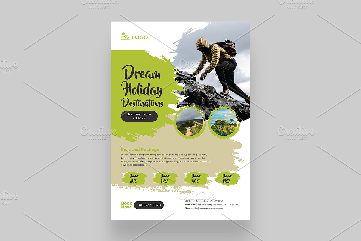 Modern Travel Flyer Design, a Flyer Template by Shahjahangdb1 (Photo 3 of 13)
