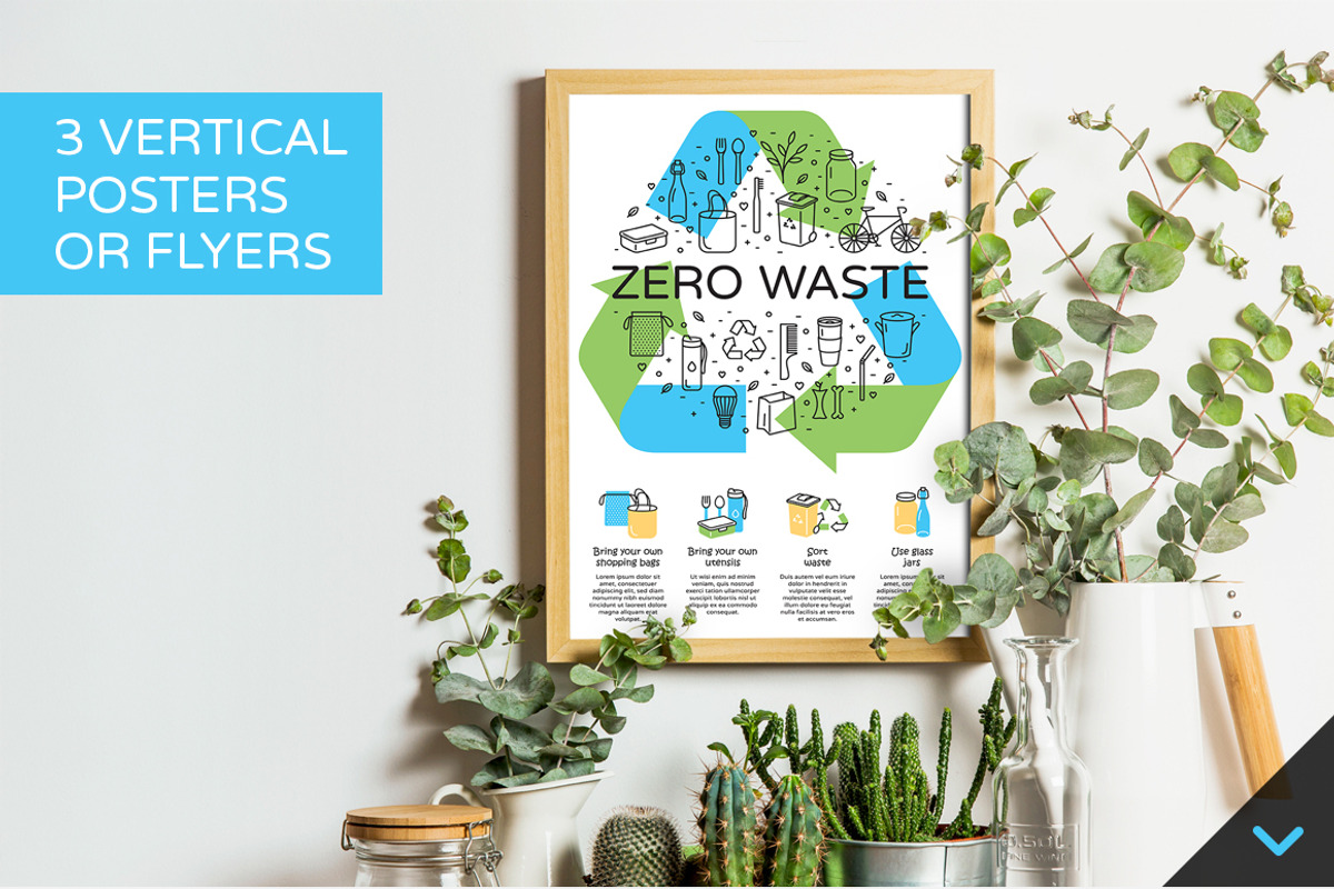 Zero Waste Ecology Pack, an Outline Icon by Falcon eye (Photo 3 of 6)