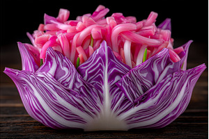 Microgreens of radish are placed on, a Food & Drink Photo by ZinetroN