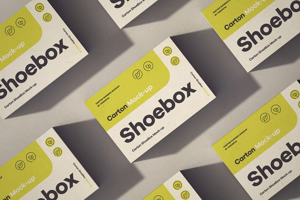 Shoe Box Mock-up, a Packaging Mockup by zippypixelstudio (Photo 10 of 15)