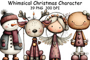 Whimsical Christmas Character Clipar, an Illustration by CraftArtStudio (Thumbnail 1 of 6)