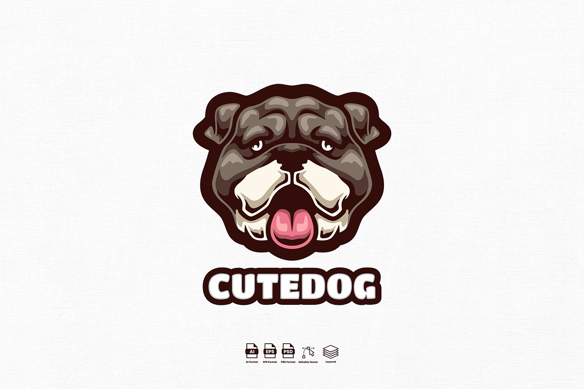 Cute Dog Mascot Logo Design, a Branding & Logo Template by kromastd22