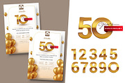 Anniversary Gold Logo, Greeting Card, a Graphic by OtpirusGraphic (Thumbnail 2 of 7)