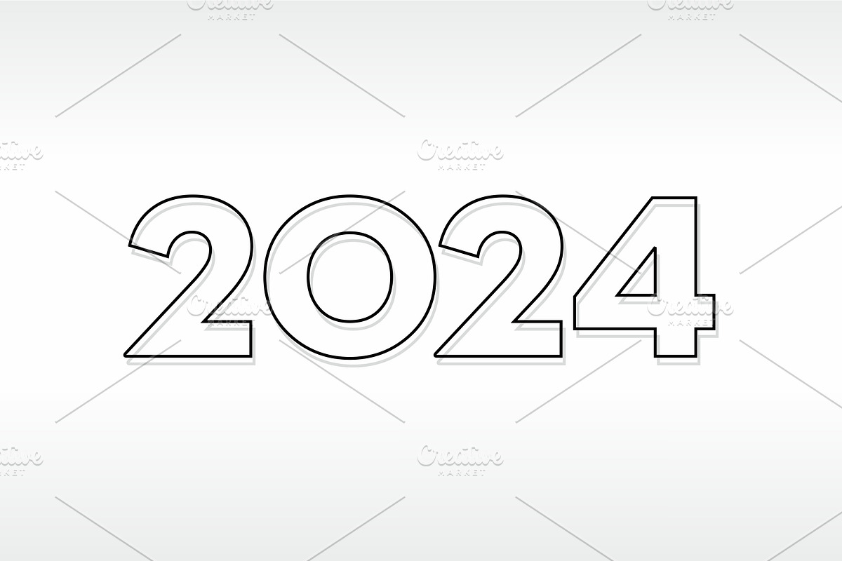 Creative 2024 Logo, 2024 New Year, a Branding & Logo Template by designnprints