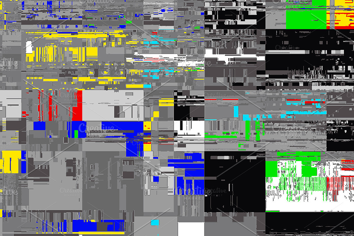 15 glitch vector textures, a Texture Graphic by tkdesign