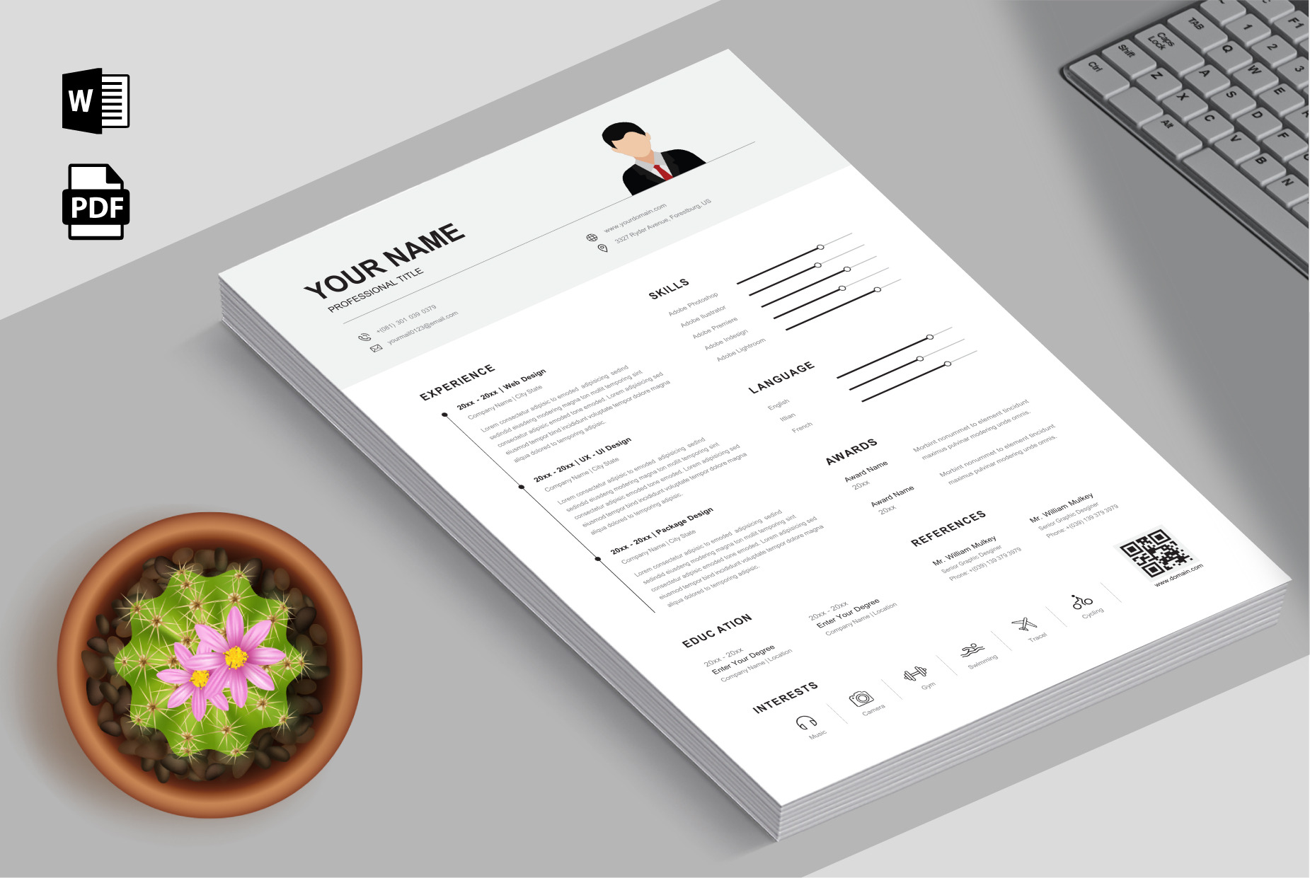 Executive Resume / CV Template, a Resume Template by Blue Digital Studio