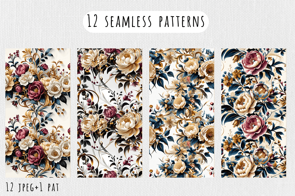 Royal Garden - Floral Patterns, a Pattern Graphic by Art Sproot (Photo 4 of 9)