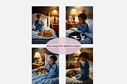 Boys praying at bedtime, a Person Illustration by Kat's Artful Creations (Thumbnail 1 of 11)
