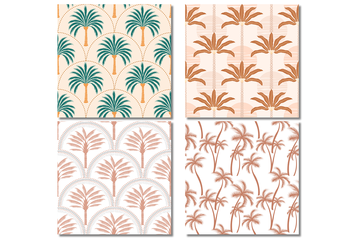 Palm Tree Tropical Seamless Patterns, a Pattern Graphic by wind mill (Photo 2 of 3)