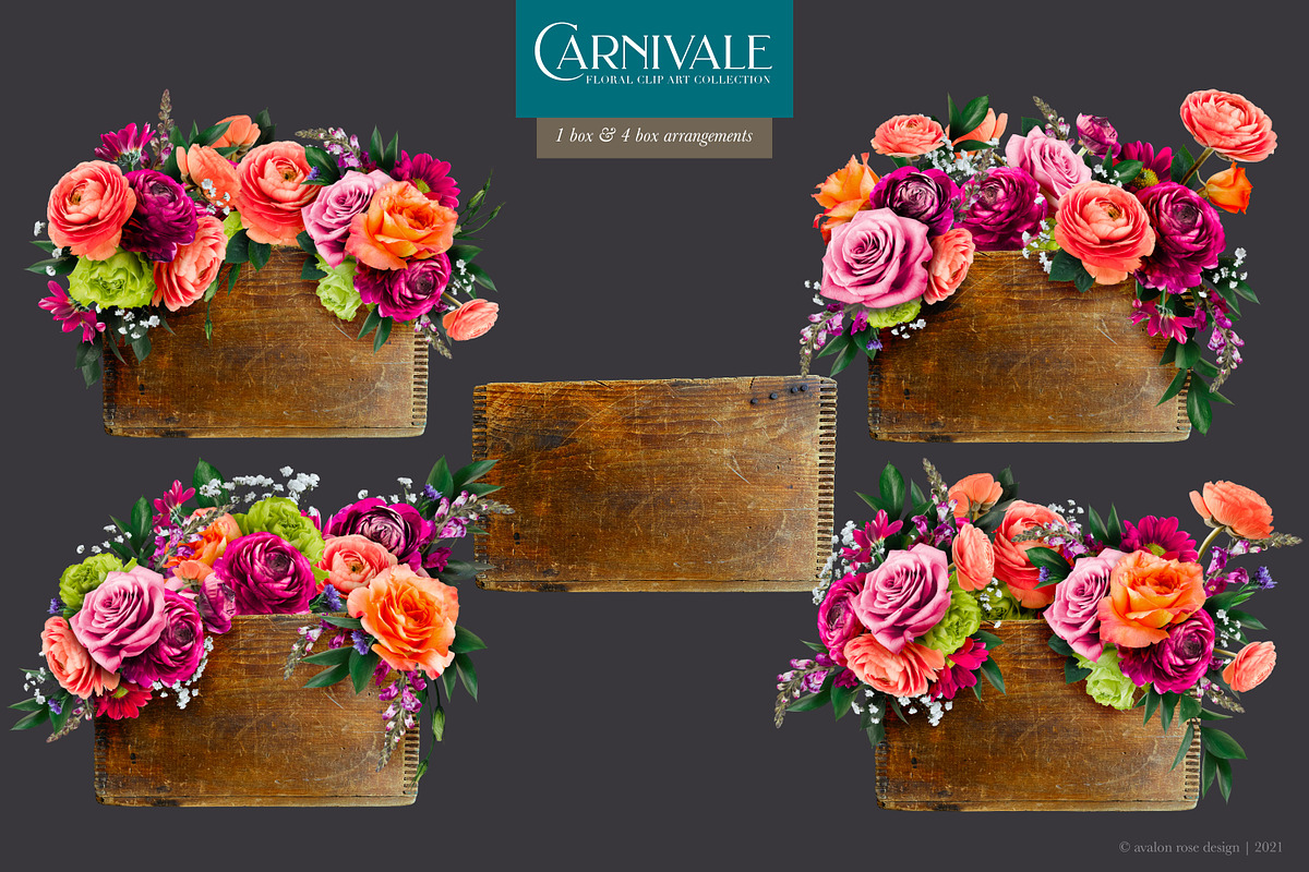 Carnivale Floral Clip Art Collection, an Object Graphic by Eclectic Anthology (Photo 14 of 21)