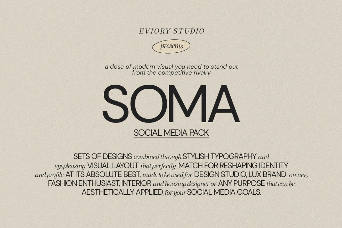SOMA / Social Media Pack, a Social Media Template by Eviory (Photo 2 of 18)