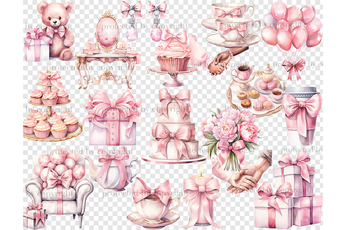 Mothers Day Clipart Bundle, a Seasonal Illustration by GlamArtZhanna (Photo 5 of 6)