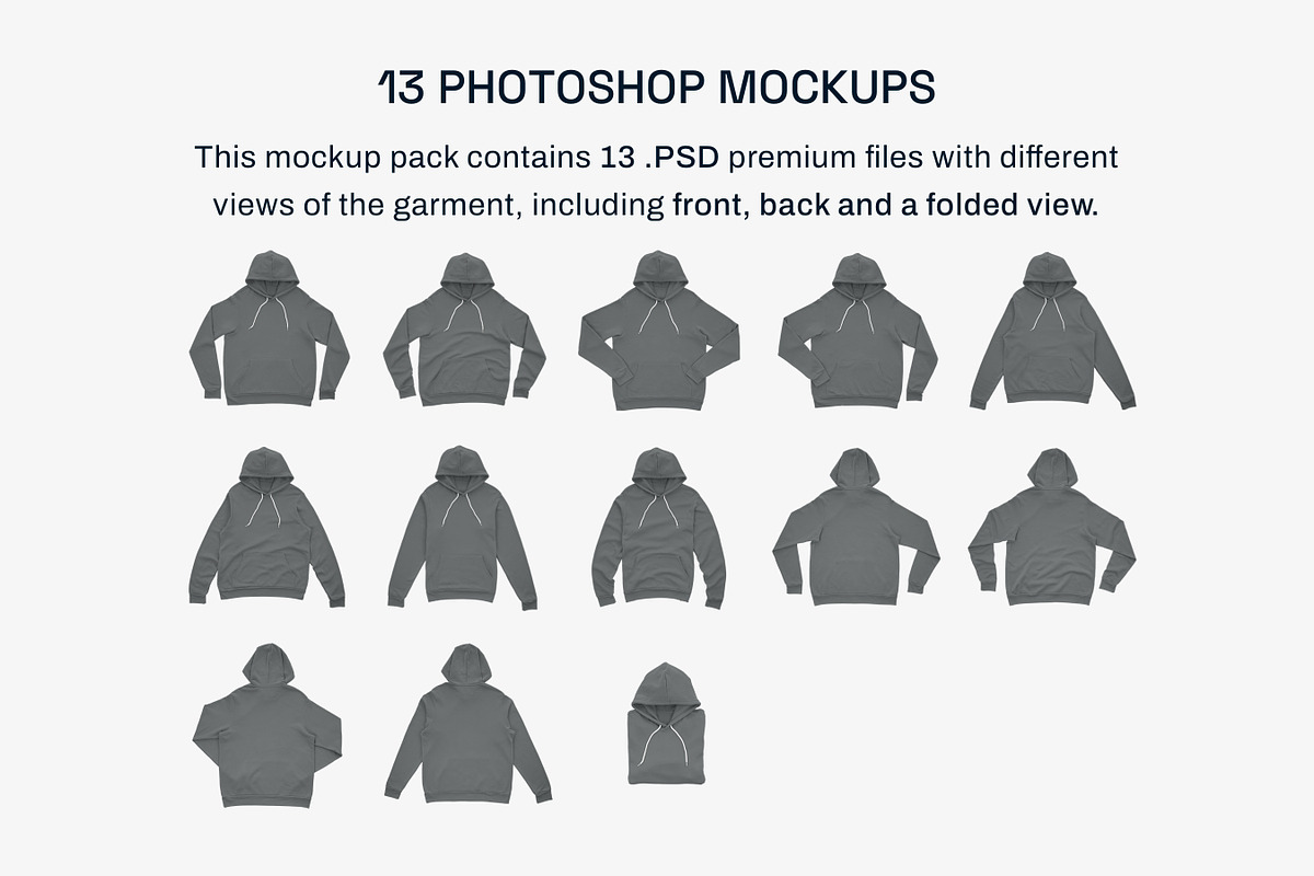 Bella Canvas 3719 Hoodie Mockups, a Hoody Mockup by GraphicHero (Photo 2 of 9)