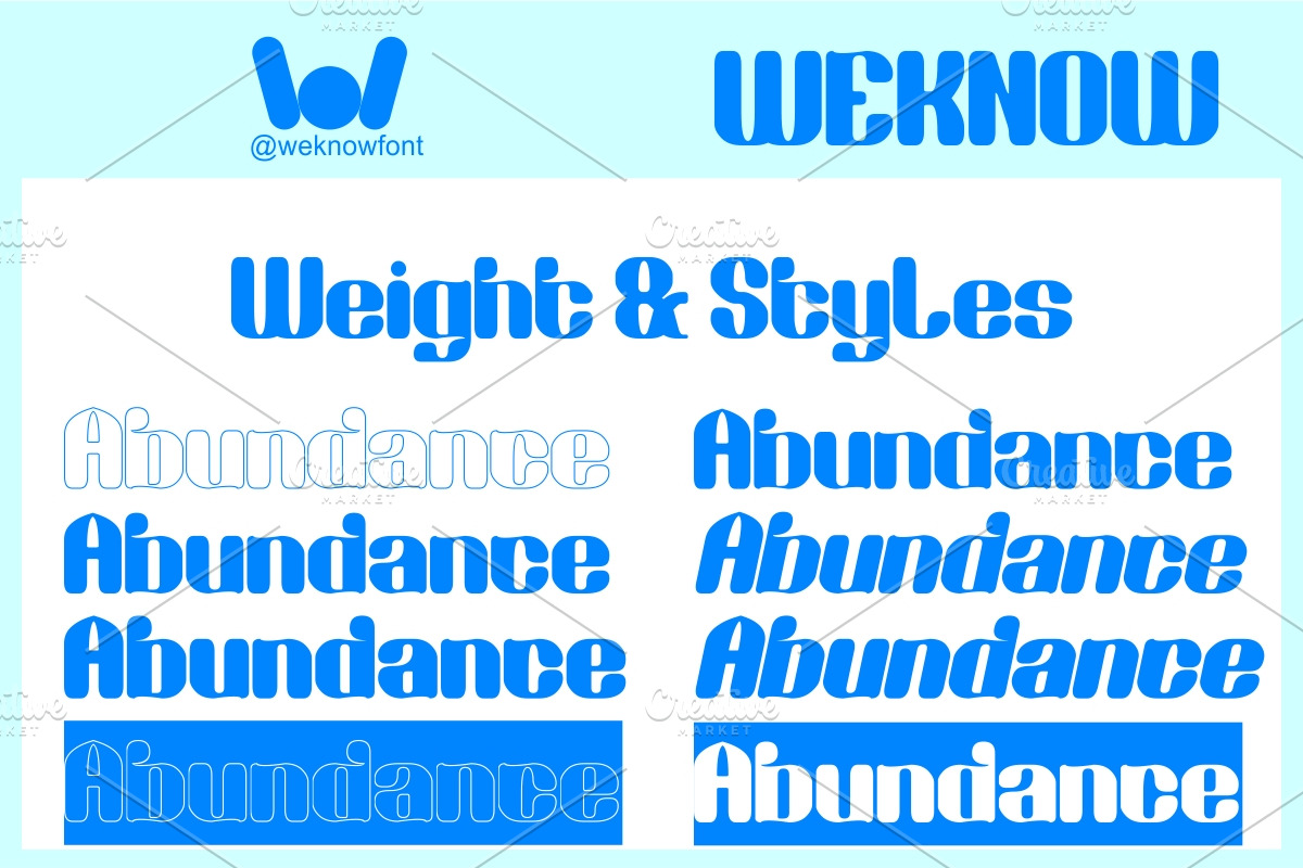 Abundance Font, a Sans Serif Font by weknow (Photo 7 of 8)