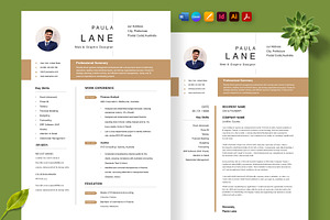 Professional Job Application Templat, a Resume Template by Nur Designer