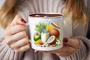 Coconut Drink Sublimation Clipart Bu, an Illustration by SVGArt (Thumbnail 8 of 8)