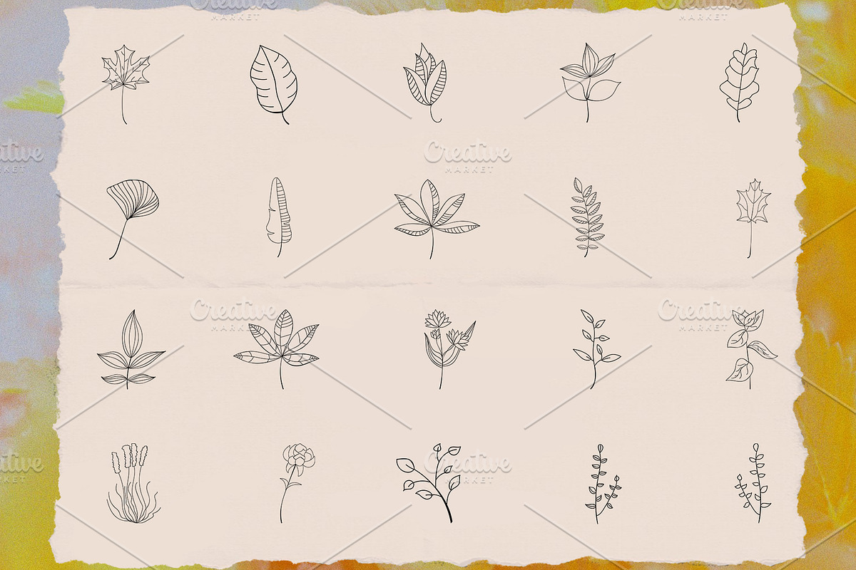 Bundle 105 Vector Botanical Elements, an Illustration by Mariia Kovalchuk (Photo 4 of 6)