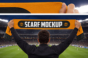 Soccer Scarf Mockup Set, a Merchandise Mockup by Country4k (Thumbnail 4 of 5)