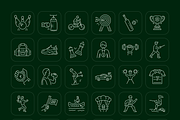 Sports Icon Art Set, an Outline Icon by Prosymbols (Thumbnail 7 of 8)