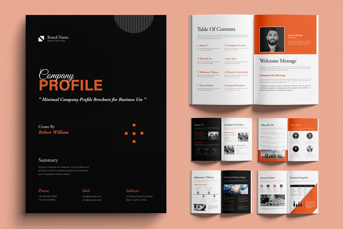 New Black And White Company Profile, a Brochure Template by MightyDesign (Photo 1 of 6)