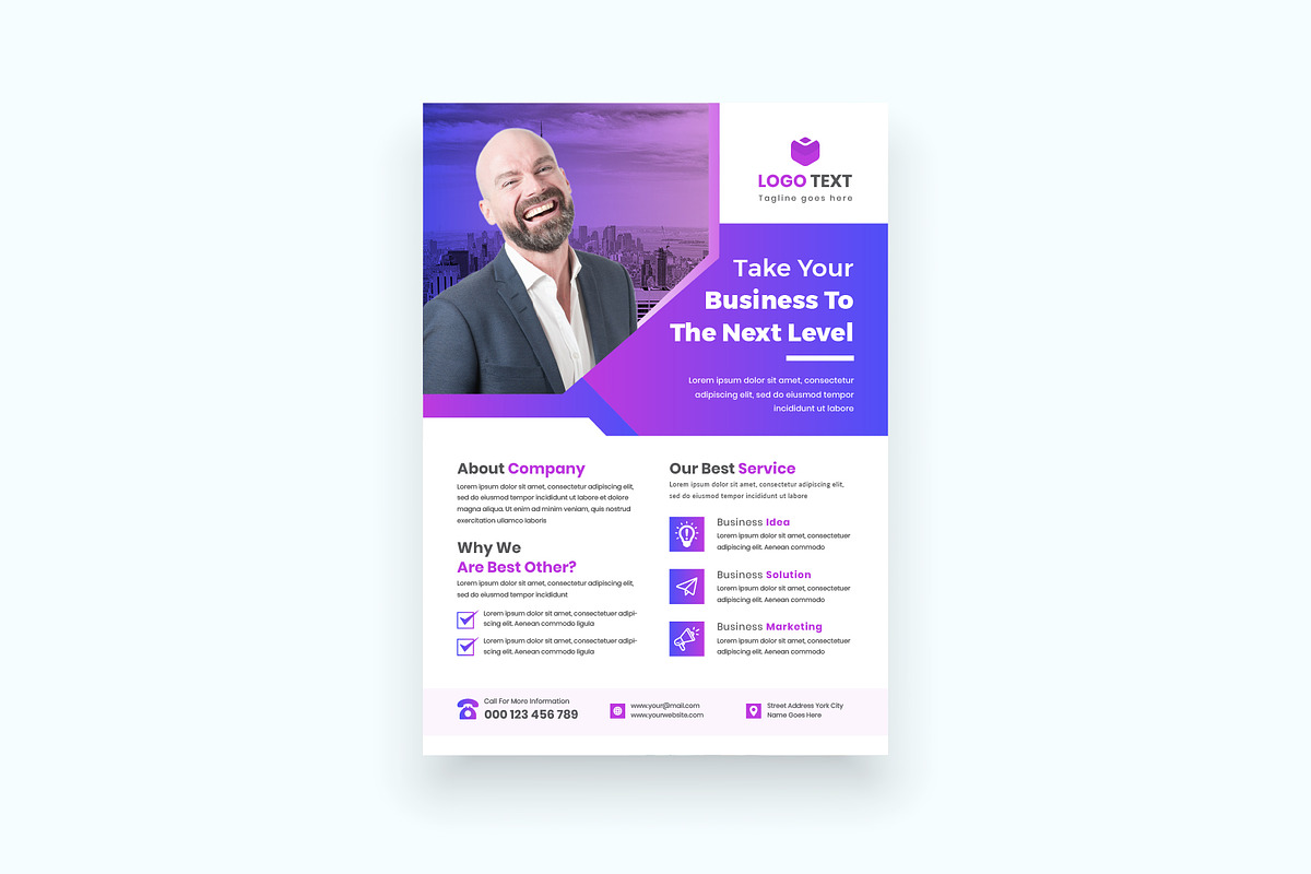 Business Corporate Flyer Tempalte, a Flyer Template by Mk_Studio (Photo 2 of 7)