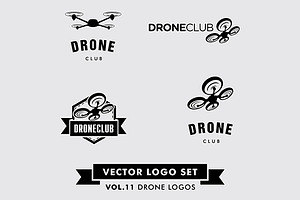 Drone Vector Logo Set