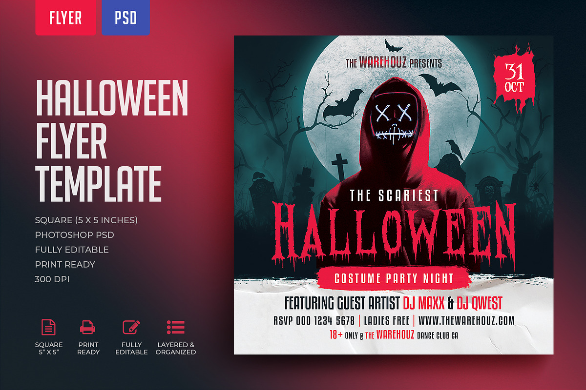 Halloween Party Flyer, a Flyer Template by Verazo (Photo 1 of 2)