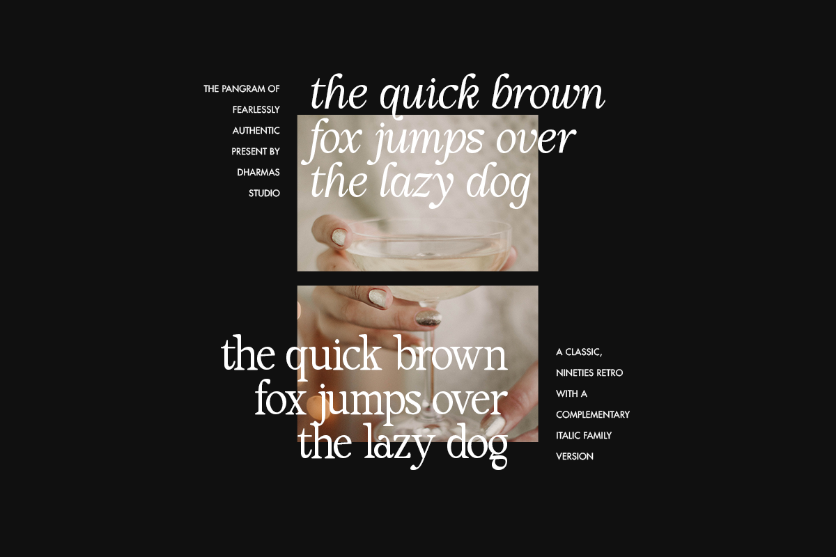 Fearlessly Authentic - Nineties Font, a Serif Font by Dharmas Foundry (Photo 13 of 15)